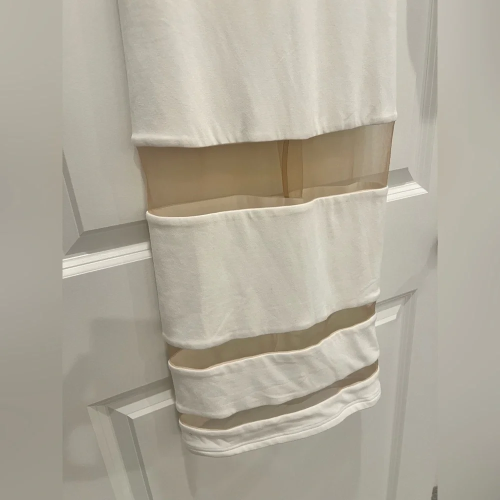 NWT JLUXLABEL White Mesh Panel Bodycon Dress Size S - Picture 7 of 8